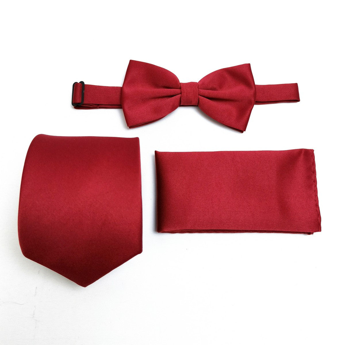 Set de corbata y pajarita burdeos
