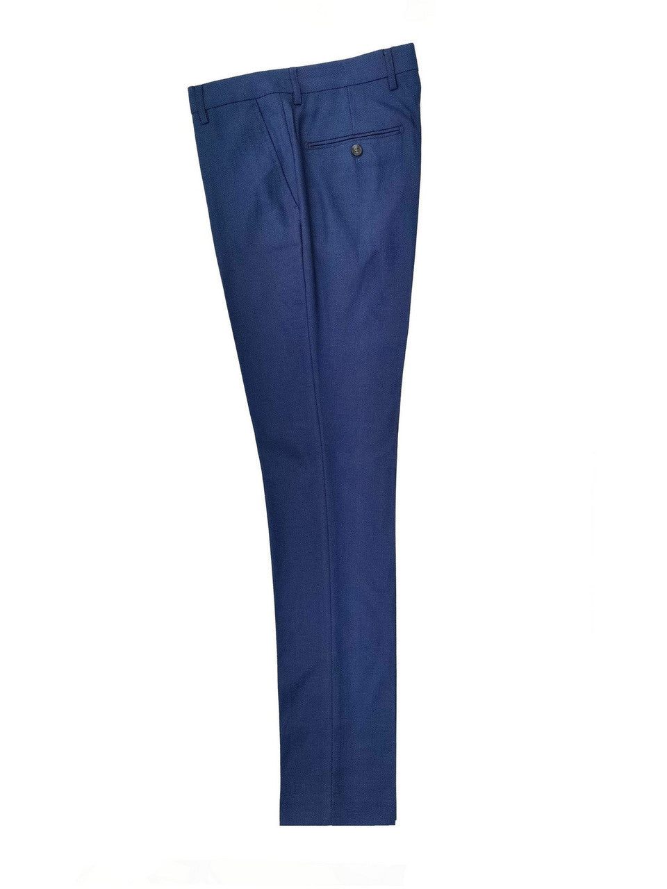 Traje entallado azul marino con diseño de ojo de perdiz
