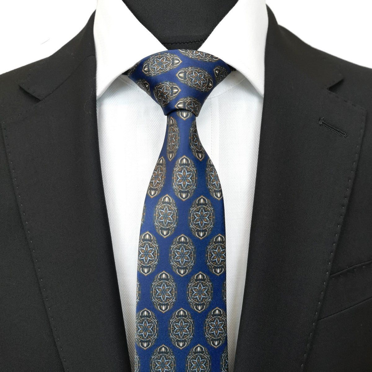 Navy Geometric Tie