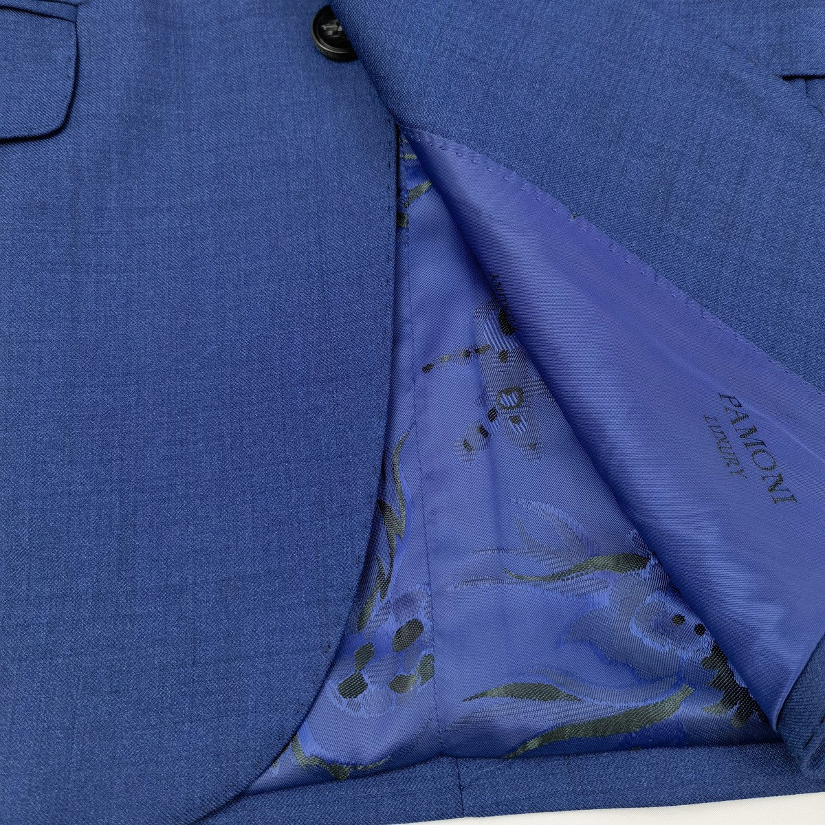 Blå slim fit-kostym