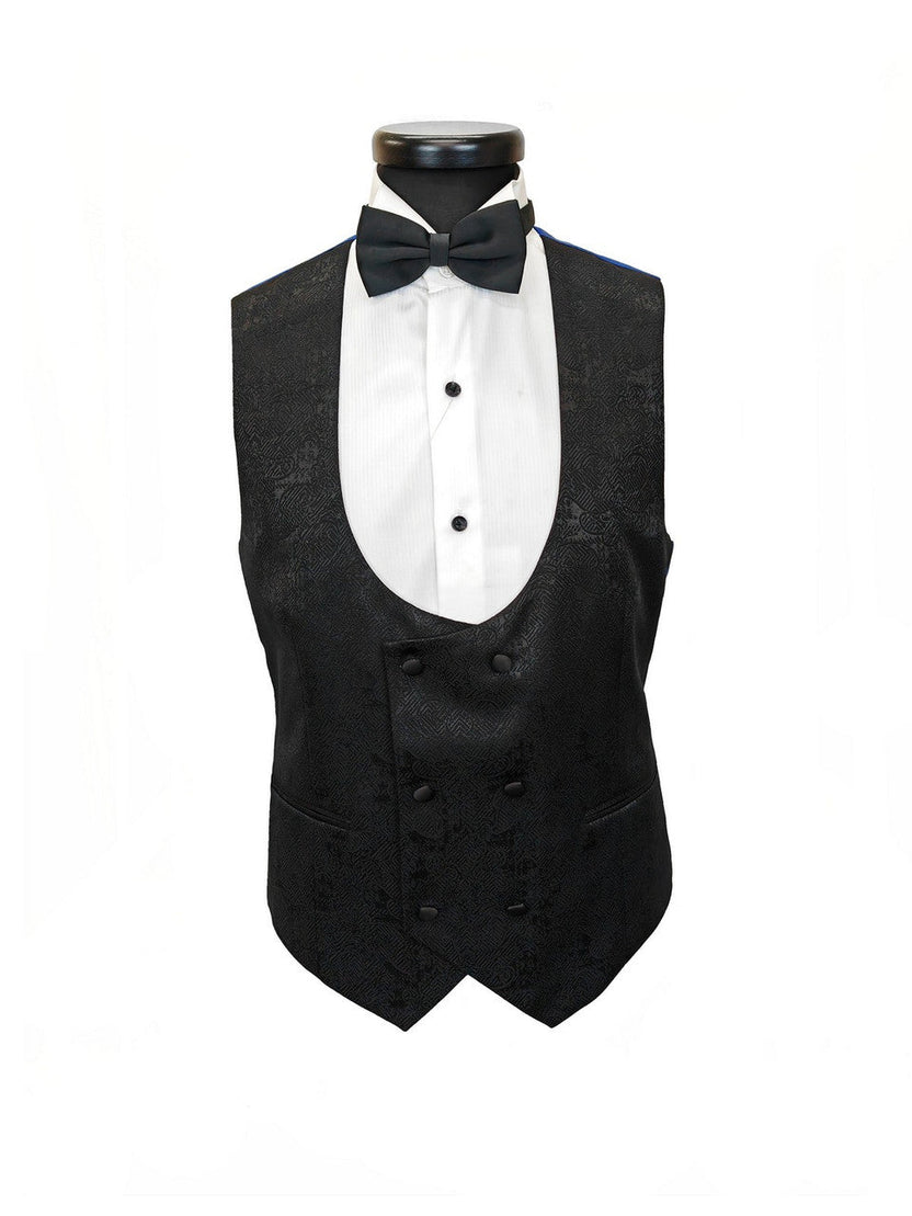 Black Floral Style 3-Piece Tuxedo