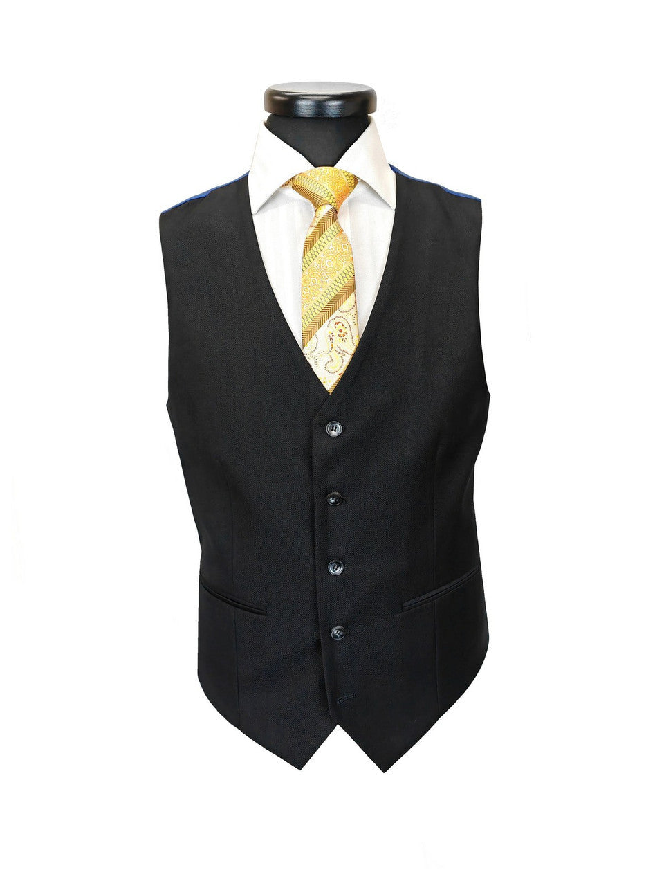 Svart tredelad kostym i slim fit