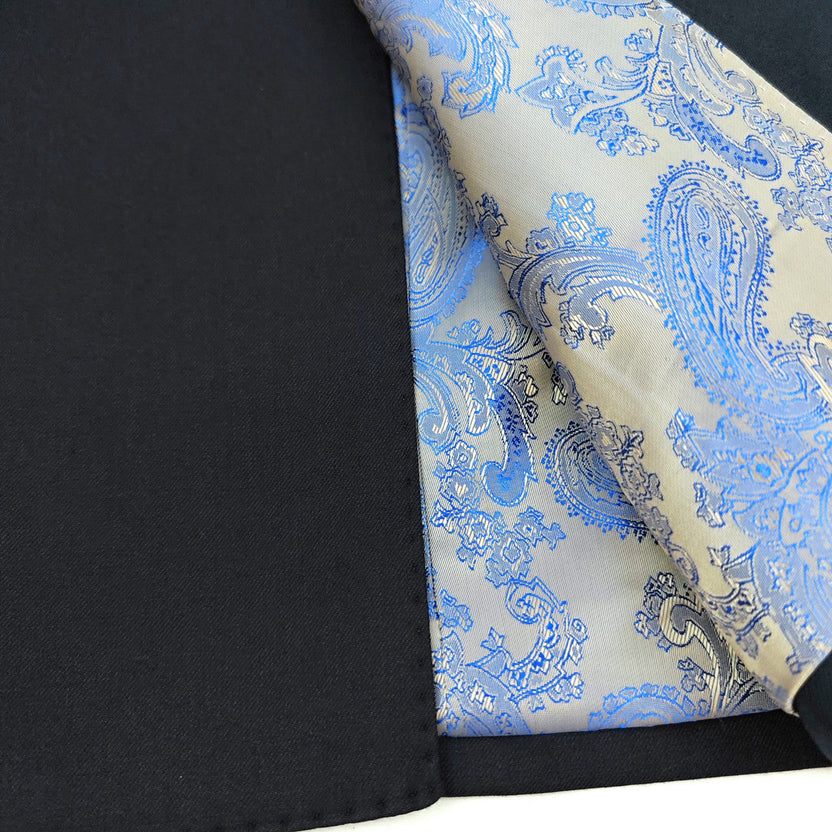Dark Navy Double Breasted Suit With Gold Button