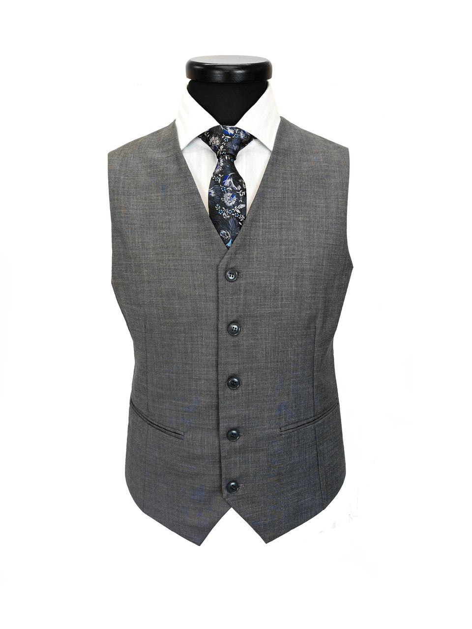 Traje gris de 3 piezas entallado