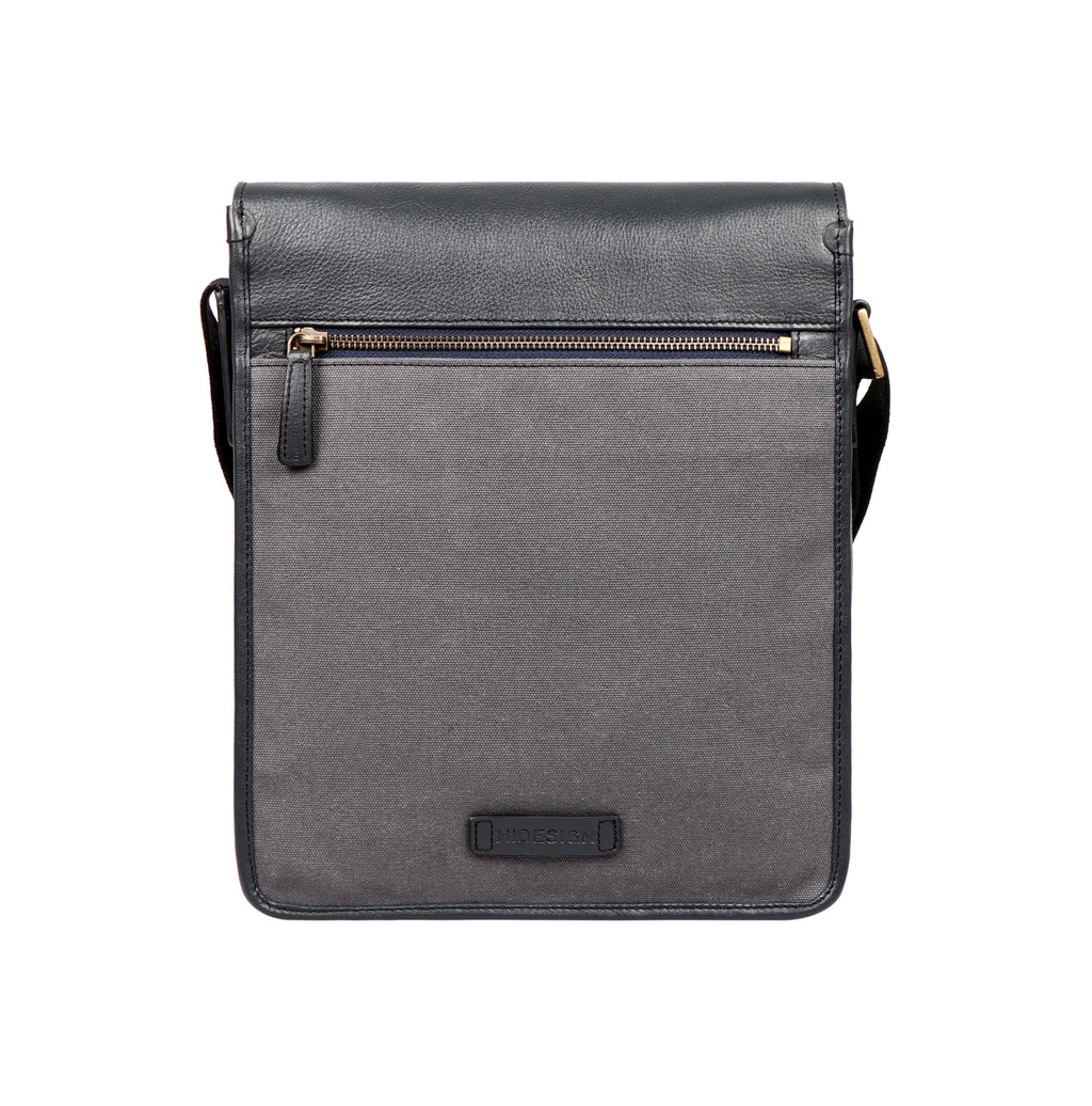 Aiden Genuine Leather and Canvas Medium Crossbody Men/Women Shoulder Messenger Bag/Travel Bag / 10.5" iPad Bag