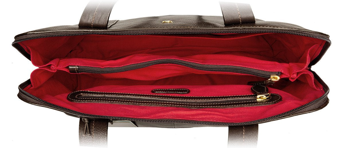 Bolso tote de piel con múltiples compartimentos Cerys