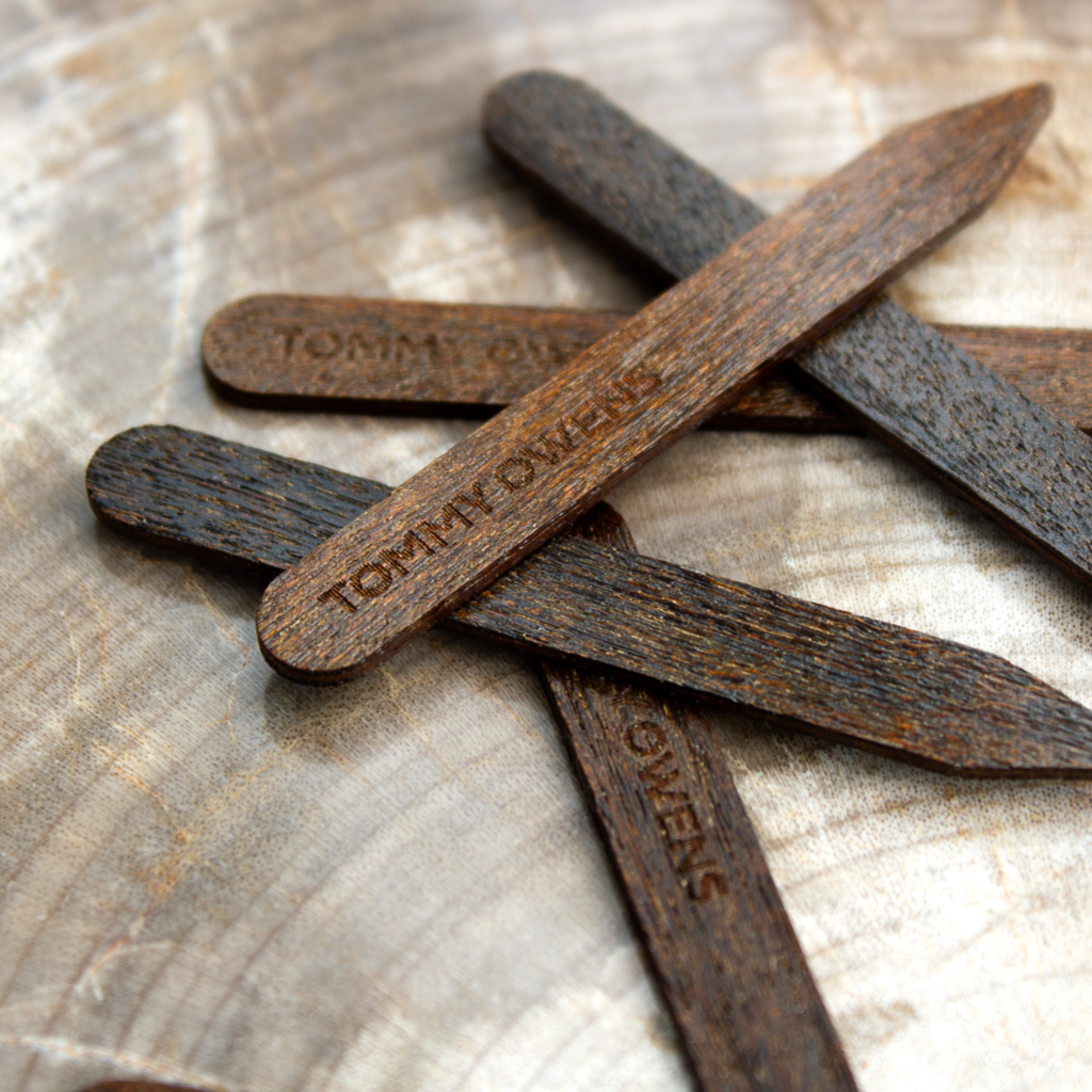 Ipe Wood Collar Stays:  Strong, Dense & Eco-Friendly for a Crisp Collar