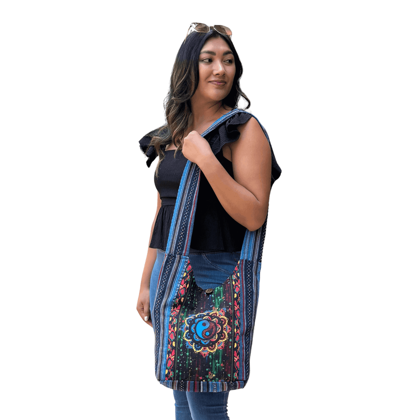 Kathmandu Collection Yin Yang Print Hobo Bag