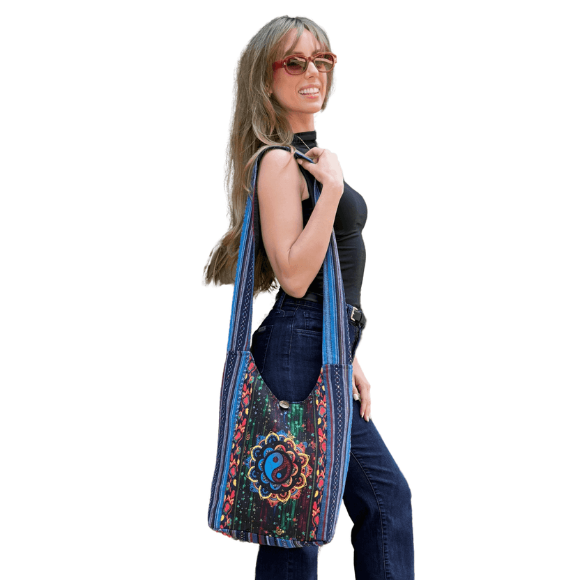 Kathmandu Collection Yin Yang Print Hobo Bag