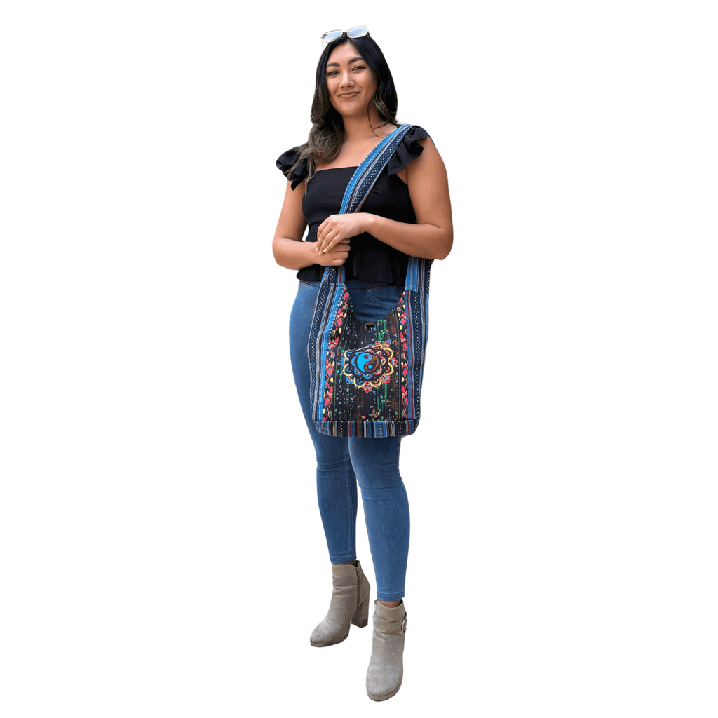 Kathmandu Collection Yin Yang Print Hobo Bag