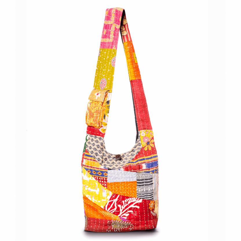 Kathmandu Collection Kantha lapptäcke-hobo-väska