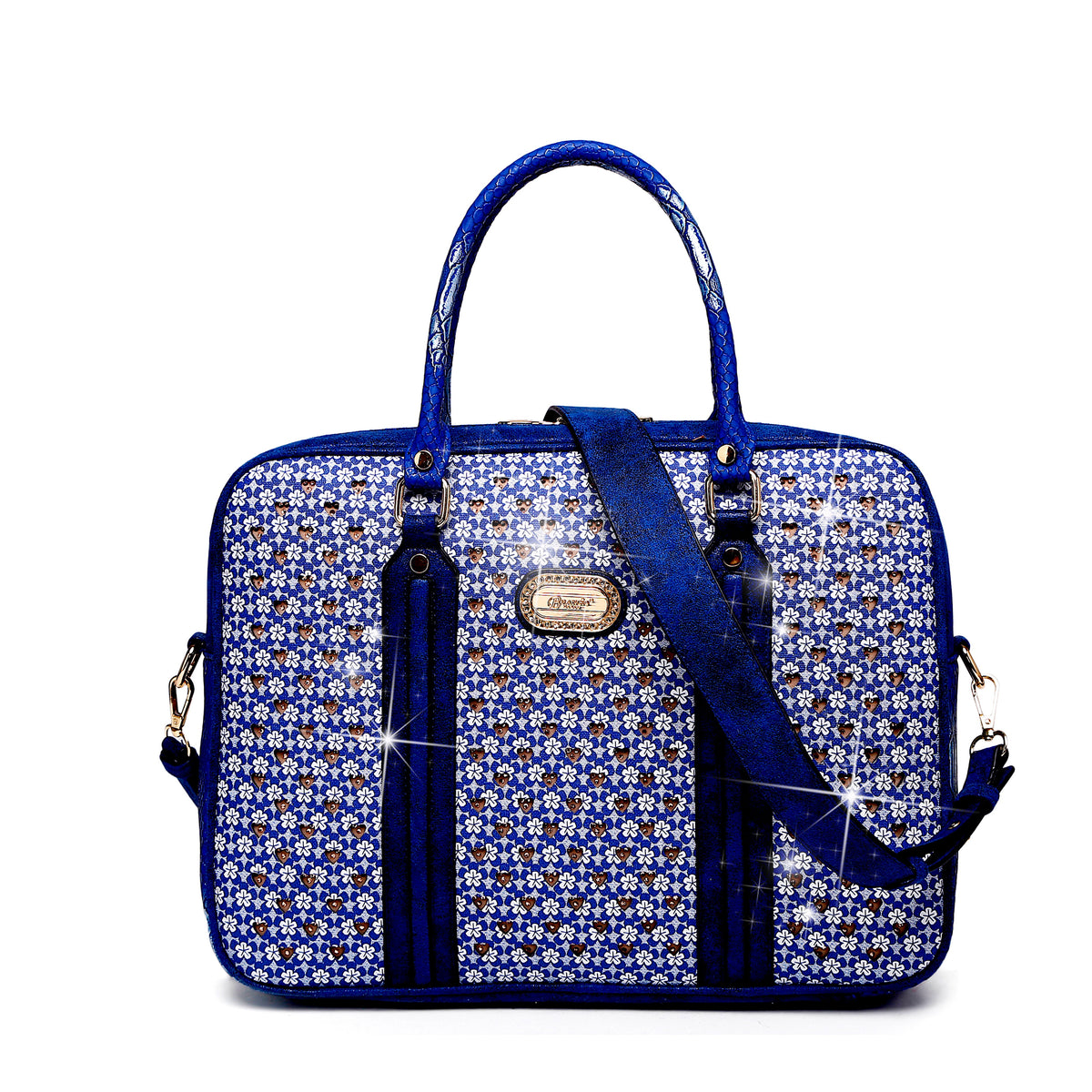 Brangio Italy Portfölj med hjärtmönster – Designer-laptopväska & business-tote