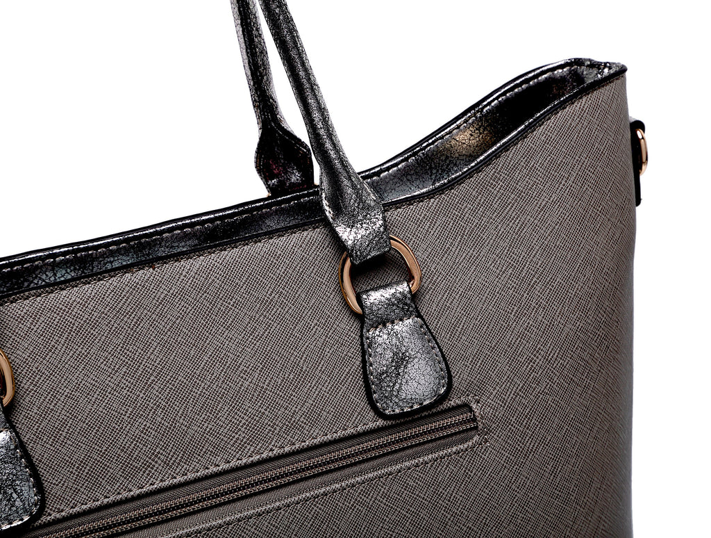 Brangio Italy Elegant Floral Hummingbird Tote Bag