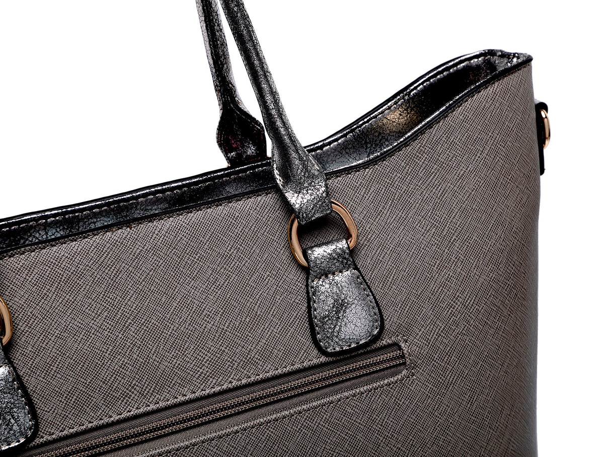 Brangio Italy Elegant Floral Hummingbird Tote Bag