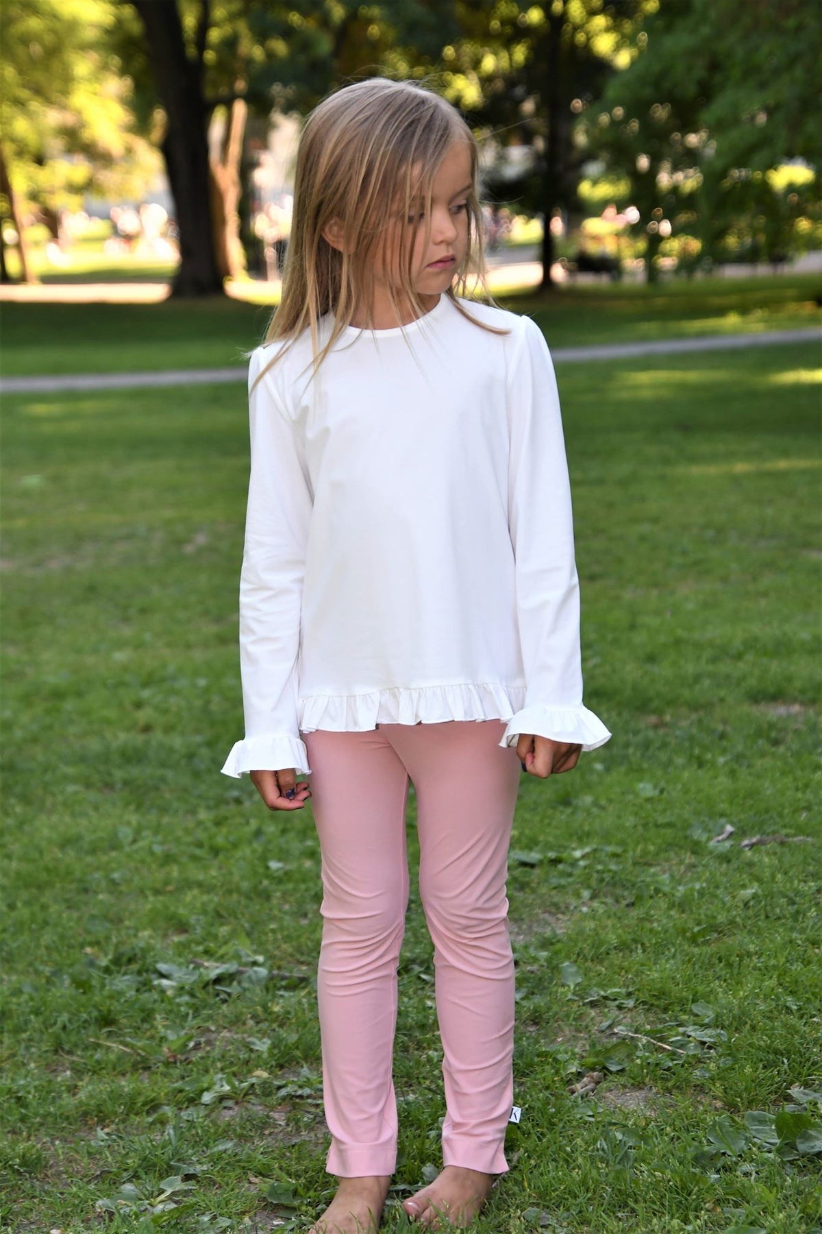 Leginsy UV Peach Różowe