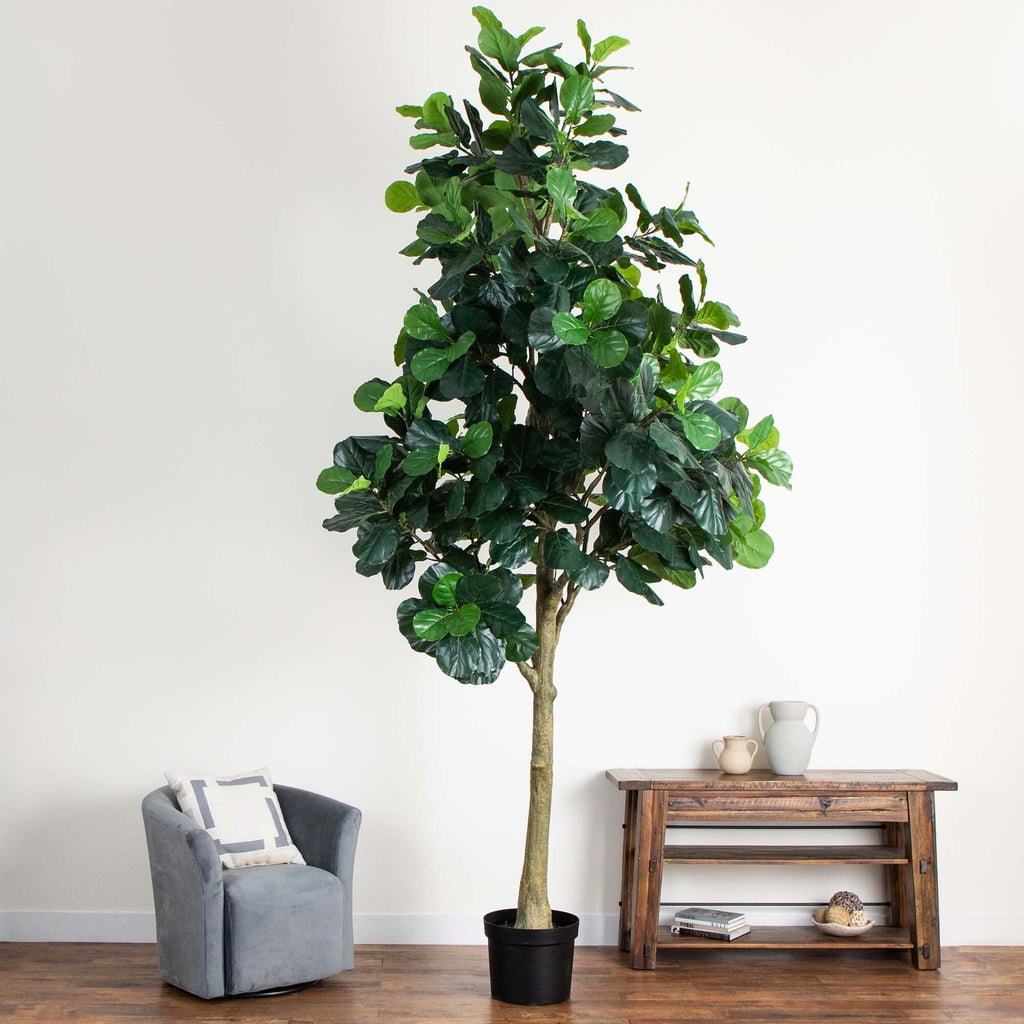 Tall Artificial Fiddle Leaf Fig Tree, 13'