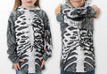 SKELETON in GREY Hoodie Sport Shirt by MOUTHMAN®