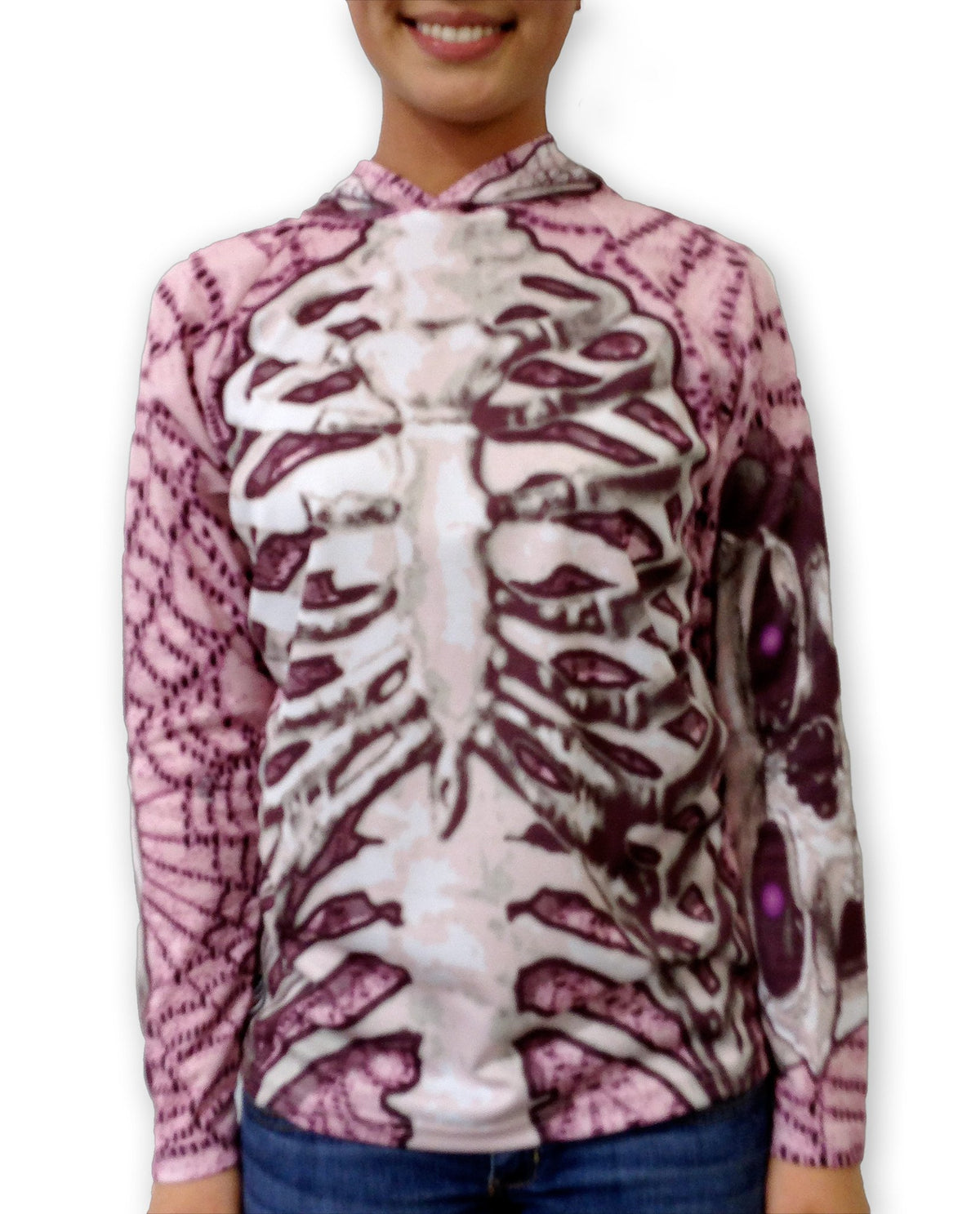SKELETON in GREY Hoodie Sport Shirt by MOUTHMAN®