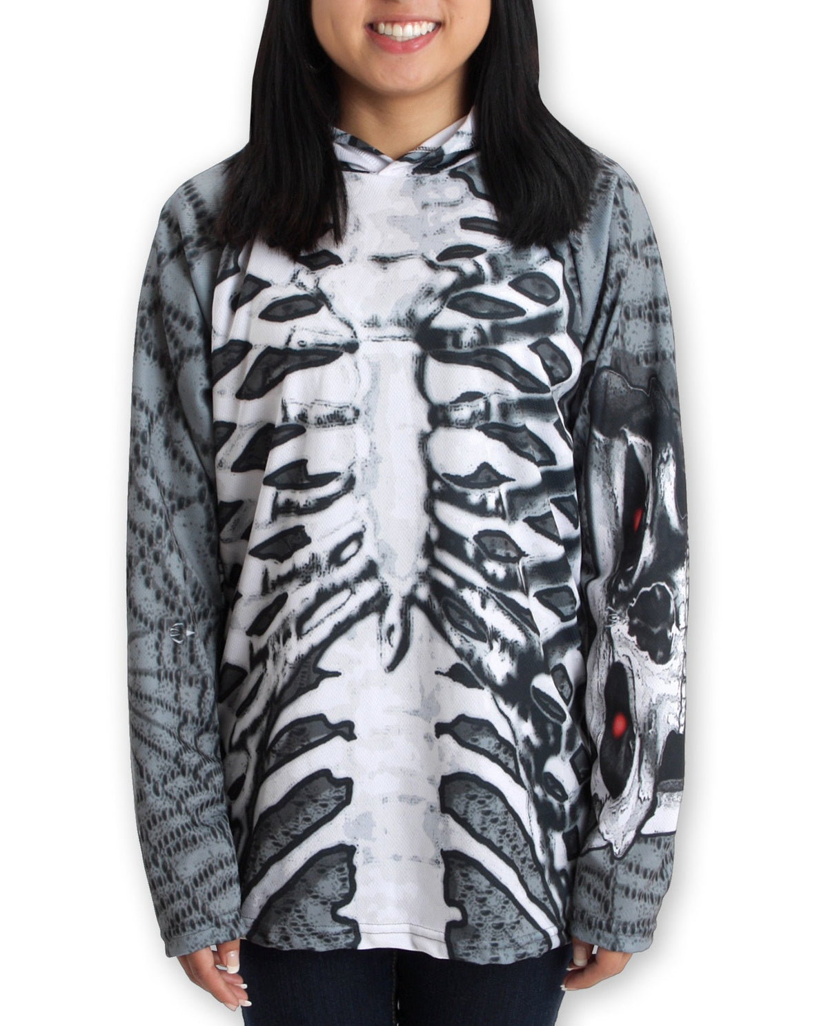 SKELETON in GREY Hoodie Sport Shirt by MOUTHMAN®