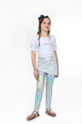 Stella, Bamboo Jersey and Holographic Sequin Top