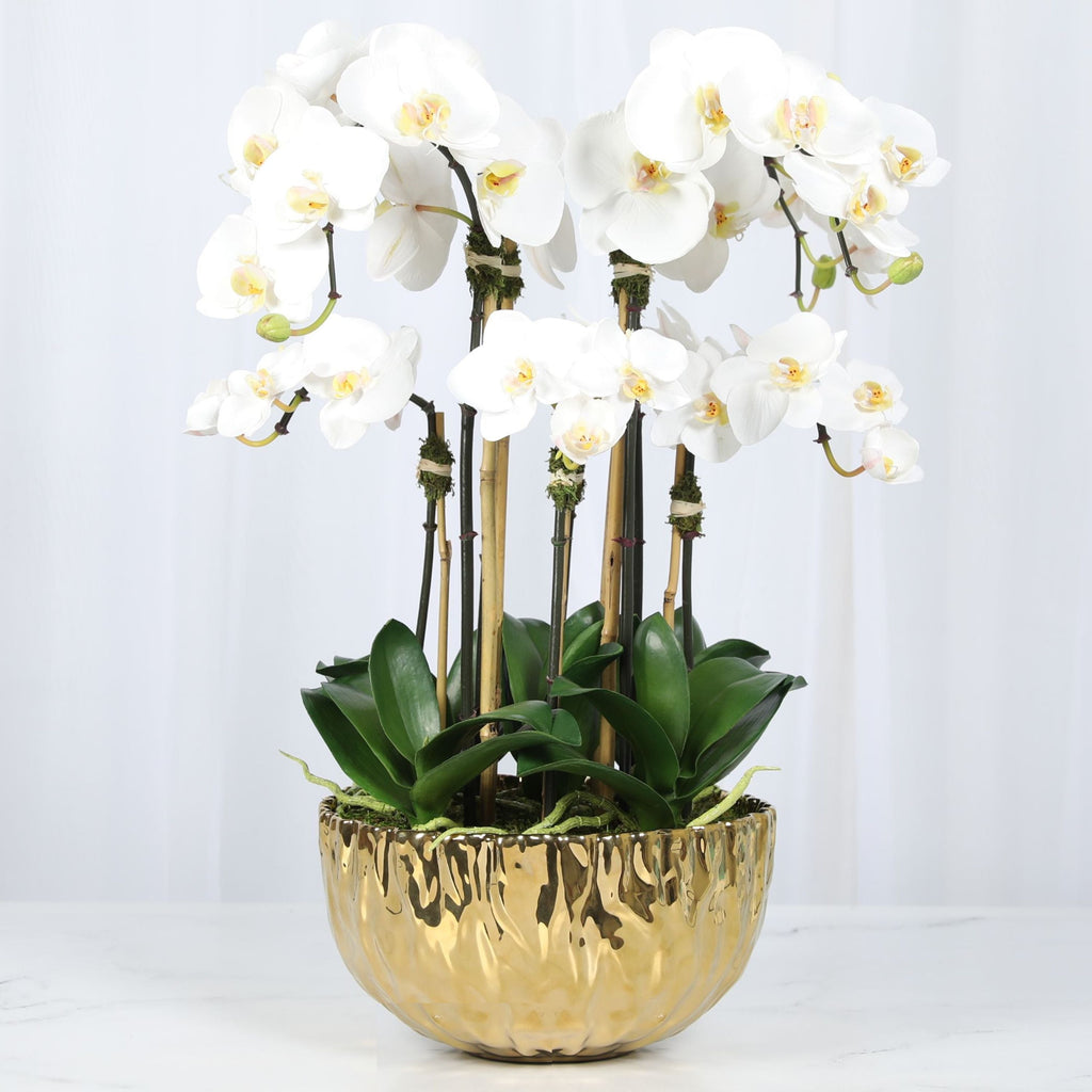 Faux Orchid Centerpiece Arrangement - 24"
