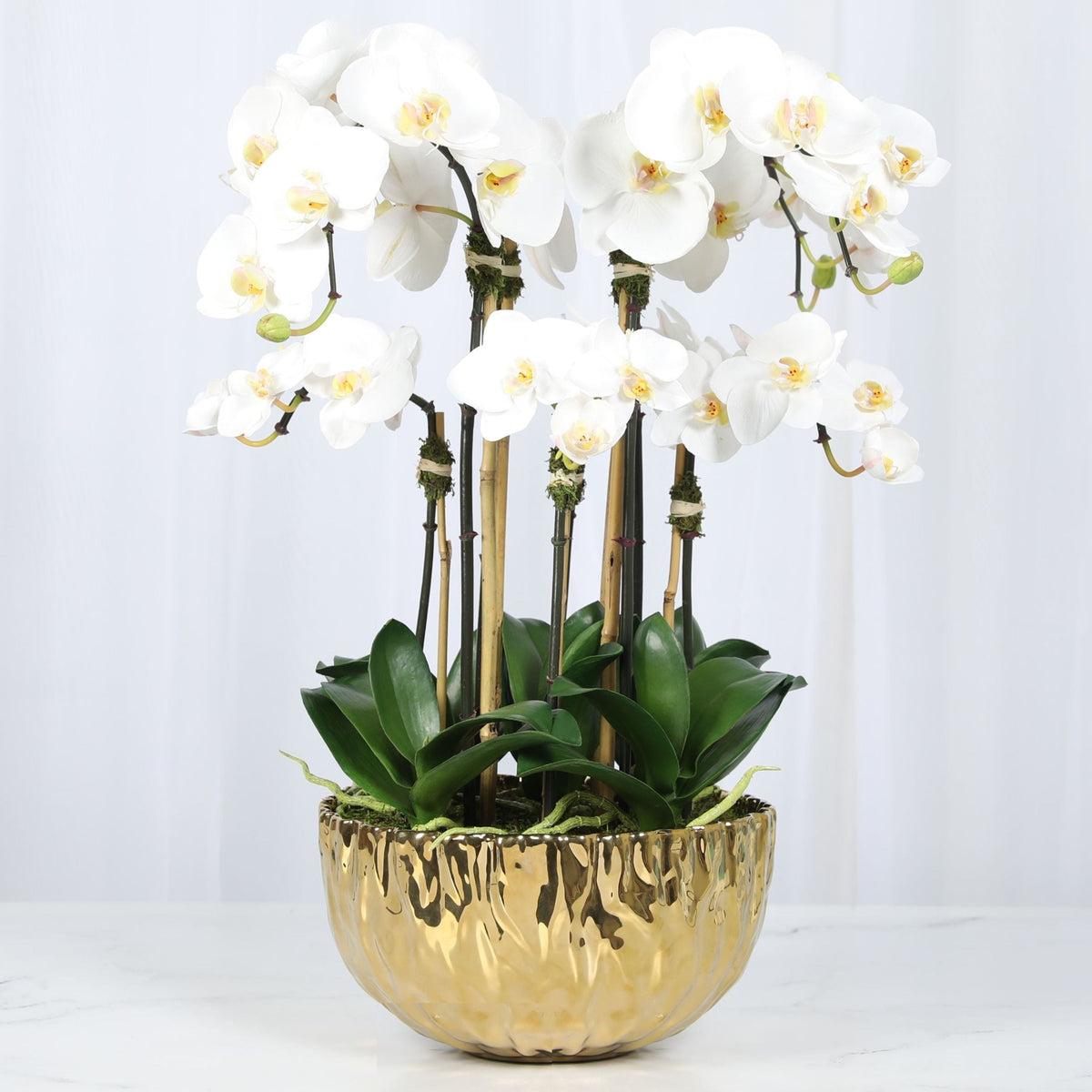 Faux Orchid Centerpiece Arrangement - 24"