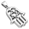 Colgante de plata con Estrella de David y Hamsa - ACTUALIZACIÓN