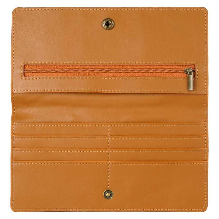 Cactus Leather Slim Wallet - Cognac