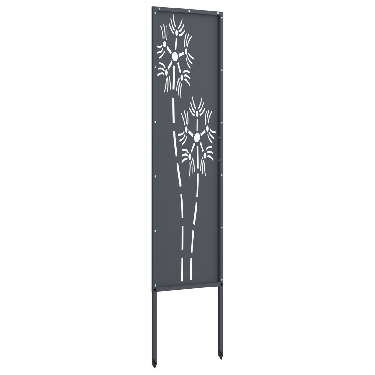 vidaXL Trädgårds integritetsskärm Antracit 32 x 140 cm Kallvalsat stål