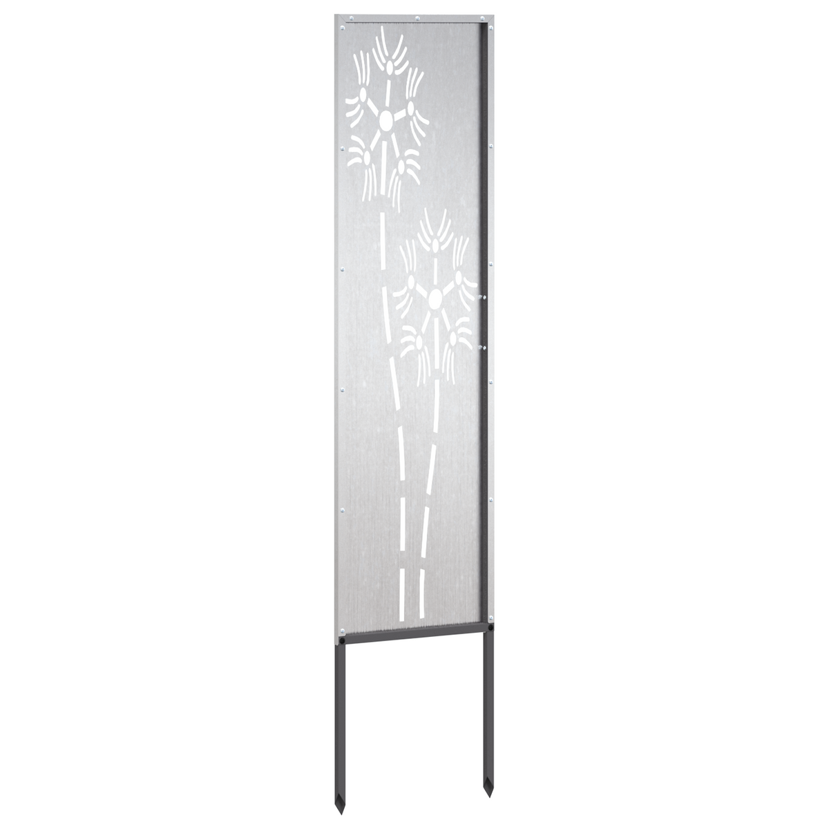 vidaXL Trädgårds integritetsskärm Silver 32 x 140 cm Rostfritt stål