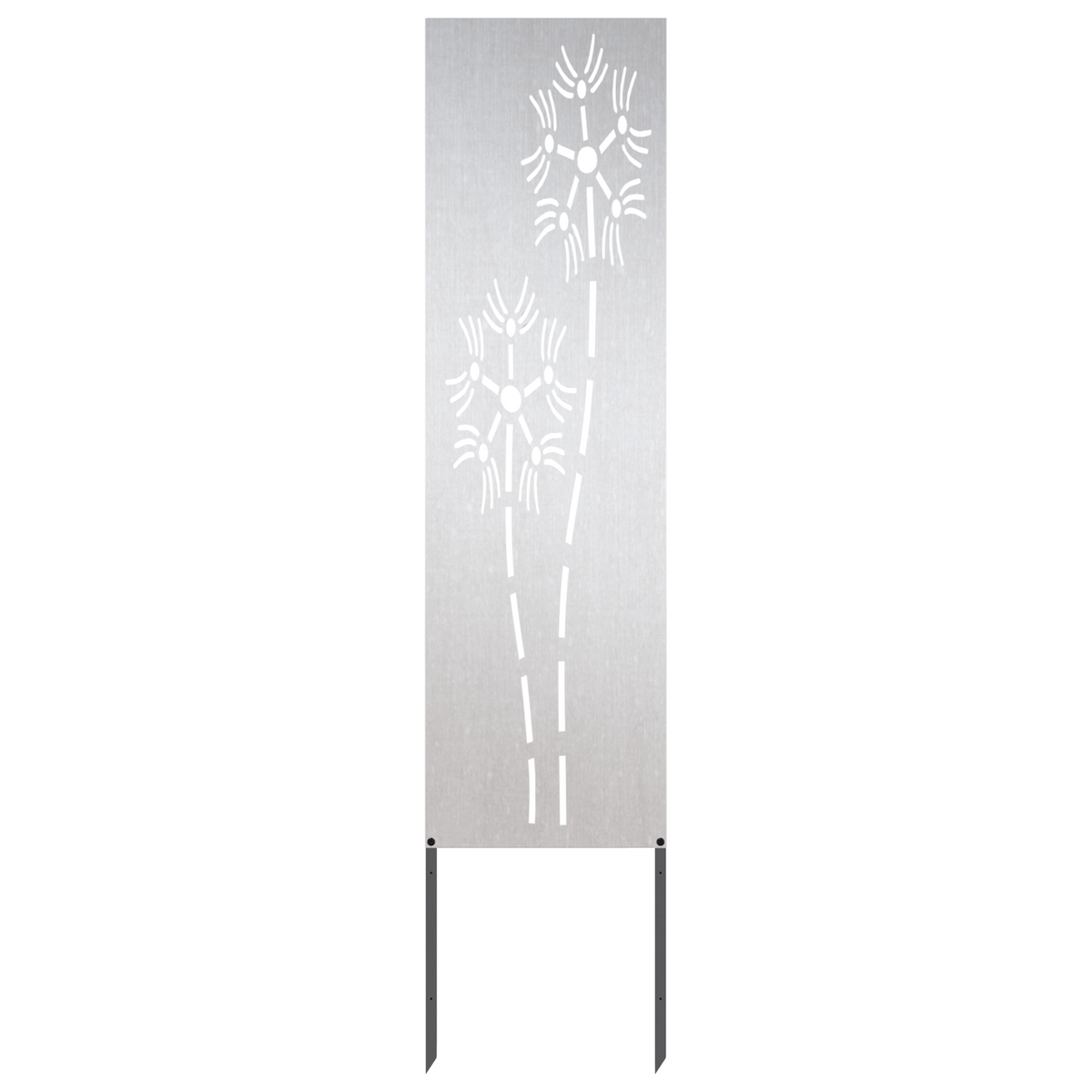 vidaXL Trädgårds integritetsskärm Silver 32 x 140 cm Rostfritt stål