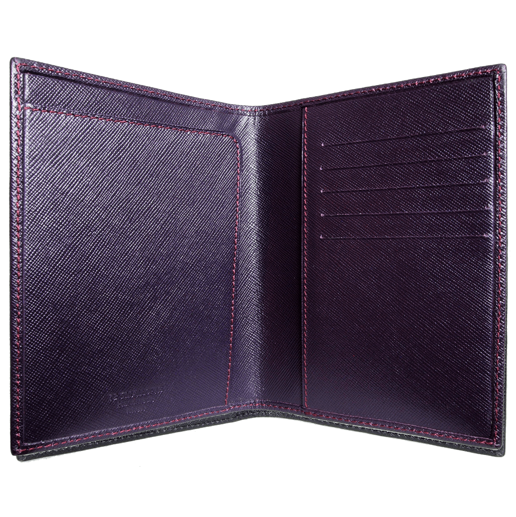 Saffiano Passport Sleeve Bordeaux