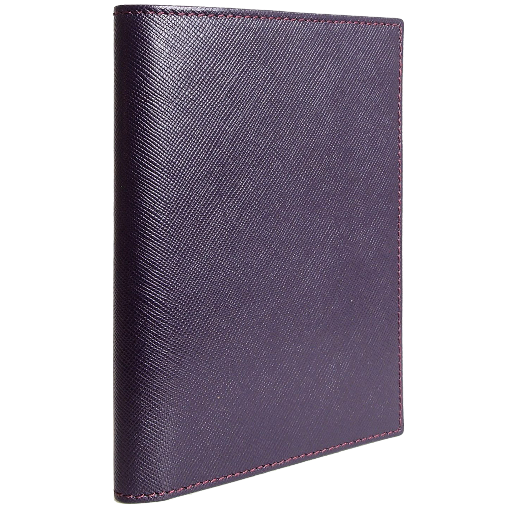 Etui na paszport Saffiano bordowe