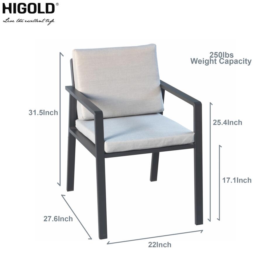 HIGOLD 6801 Nofi Krzesło jadalniane 2 sztuki