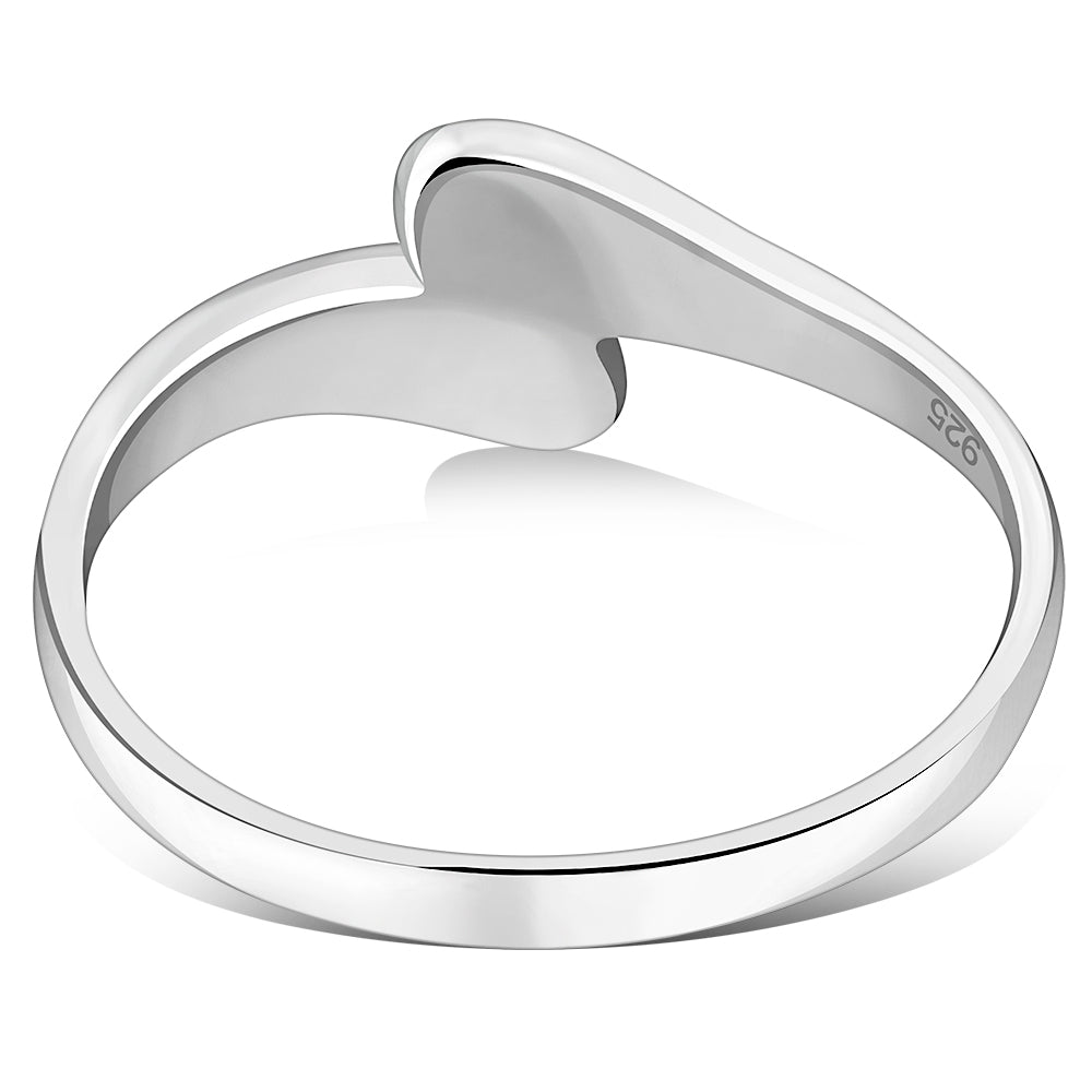 Anillo de gotas de plata esterlina con ónix negro