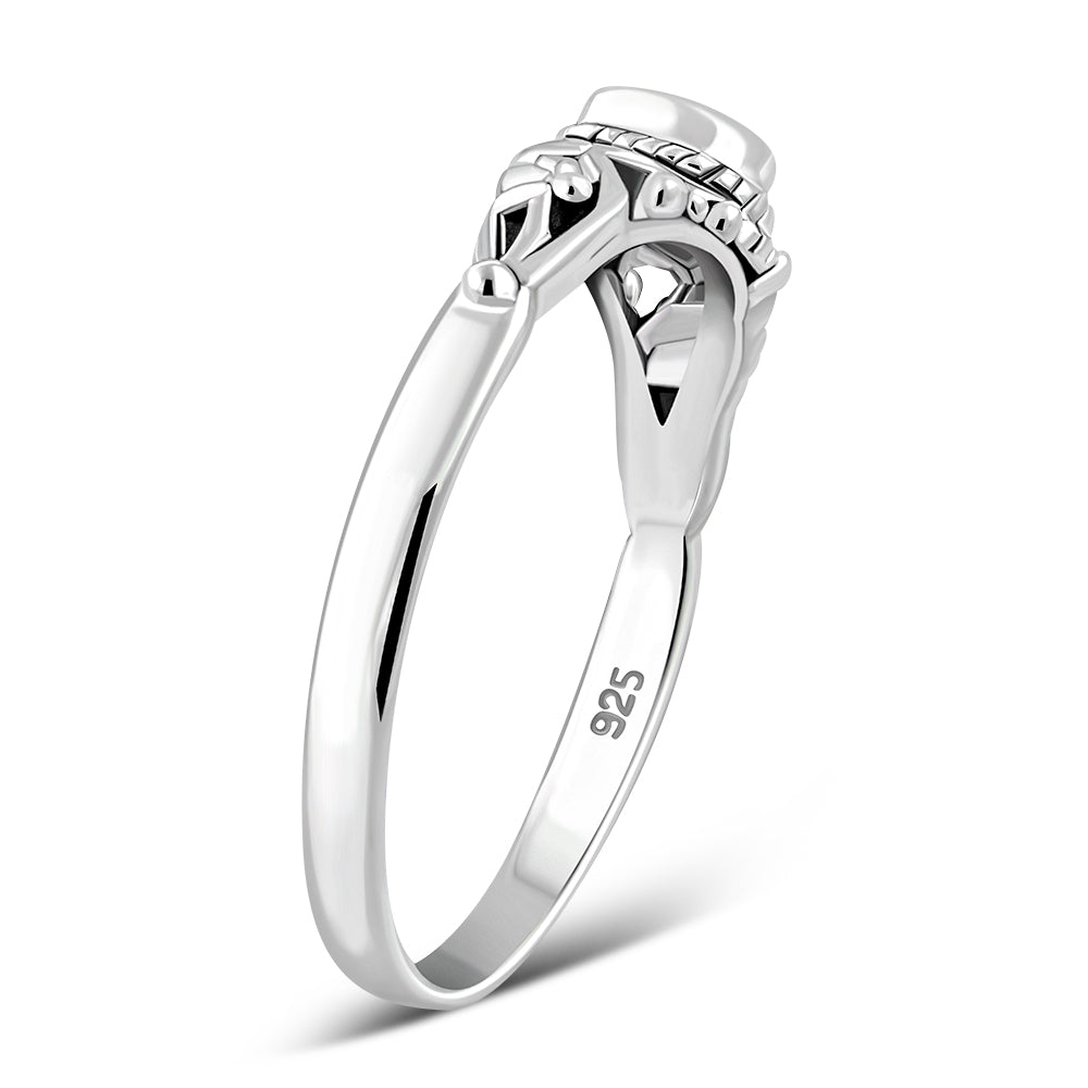 Sterling Silver Garnet Leaves Ring