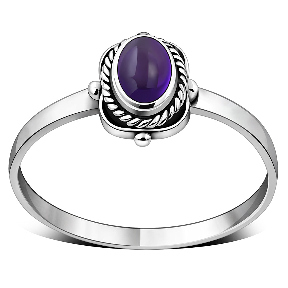 Ring i sterlingsilver med ametist