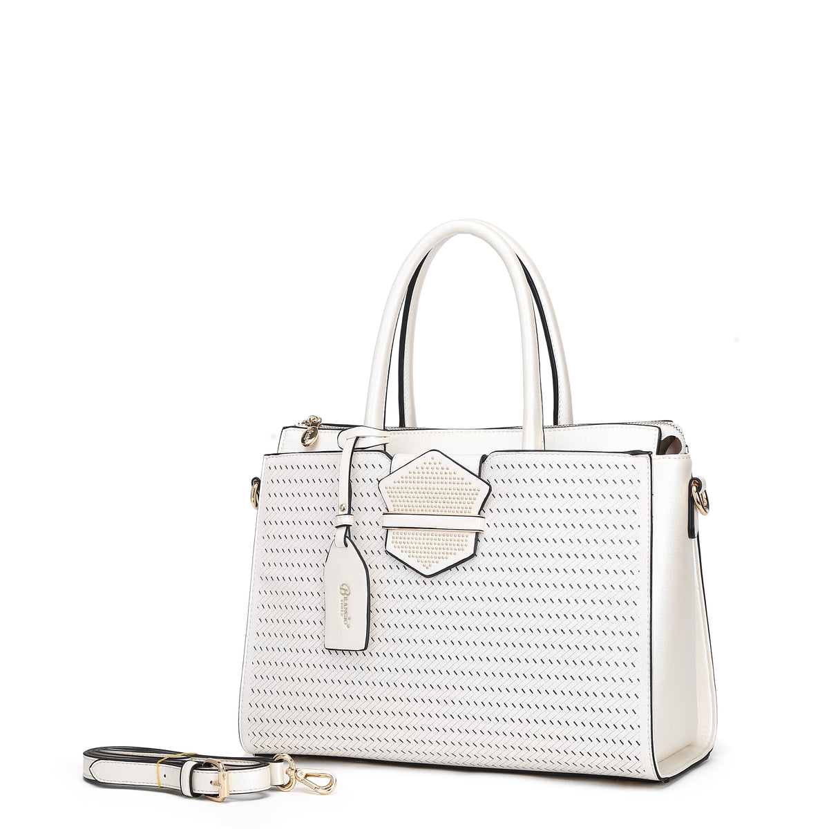 Bolso de mano elegante perforado Brangio