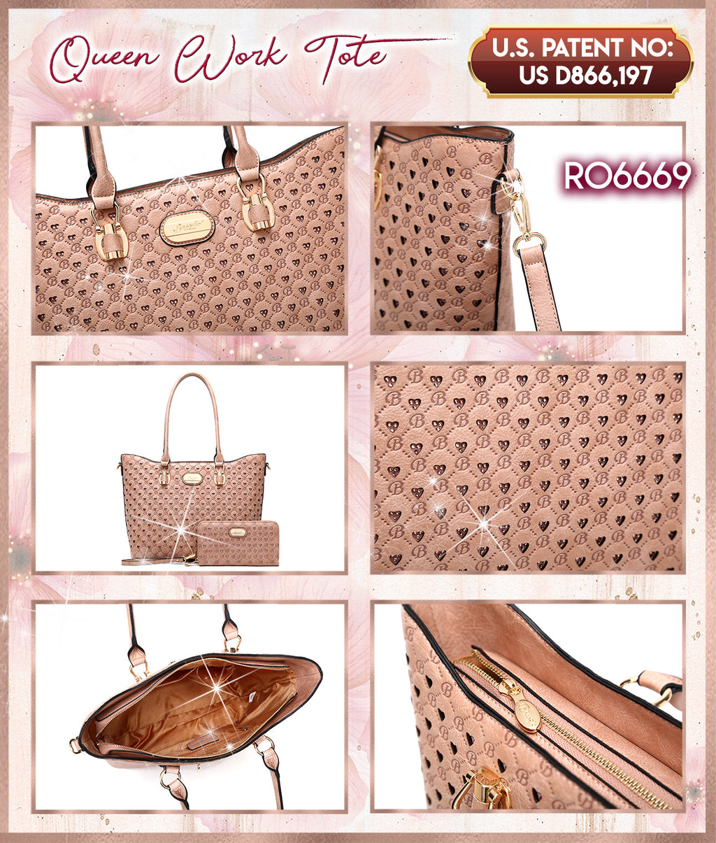 Brangio Italy Monogram Signature Designer Tote Bag