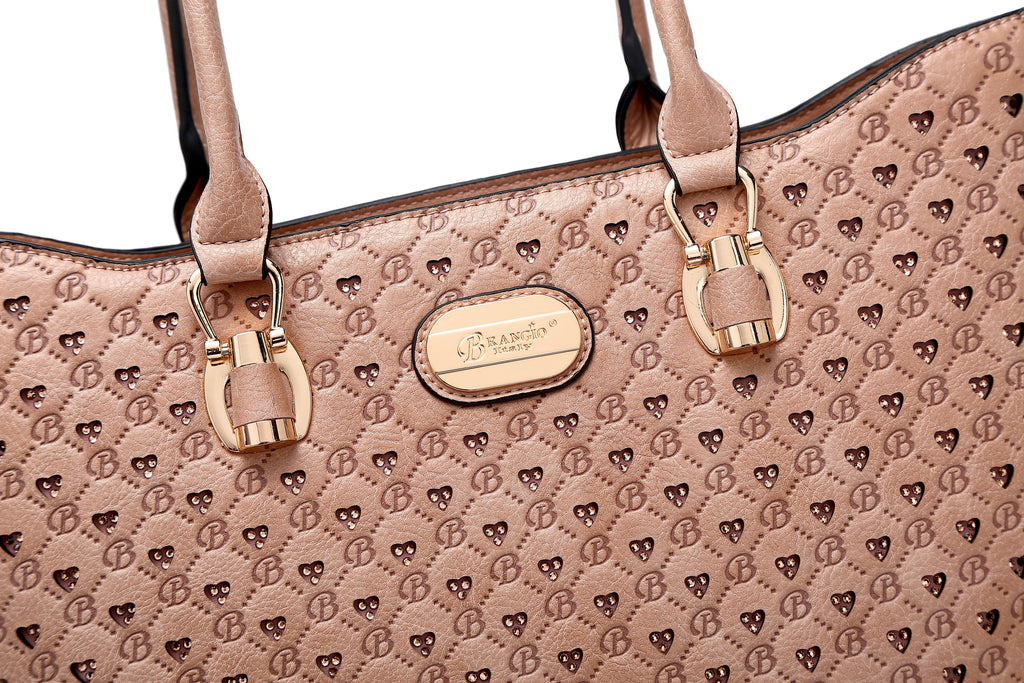 Brangio Italy Monogram Signature Designer Tote Bag