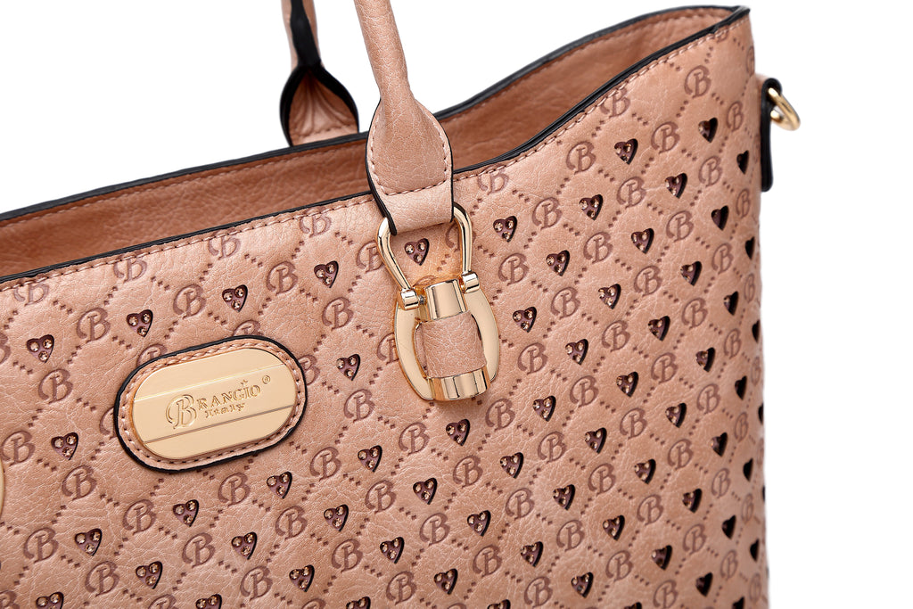 Brangio Italy Monogram Signature Designer Tote Bag