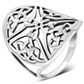 Anillo celta de plata grande y liso