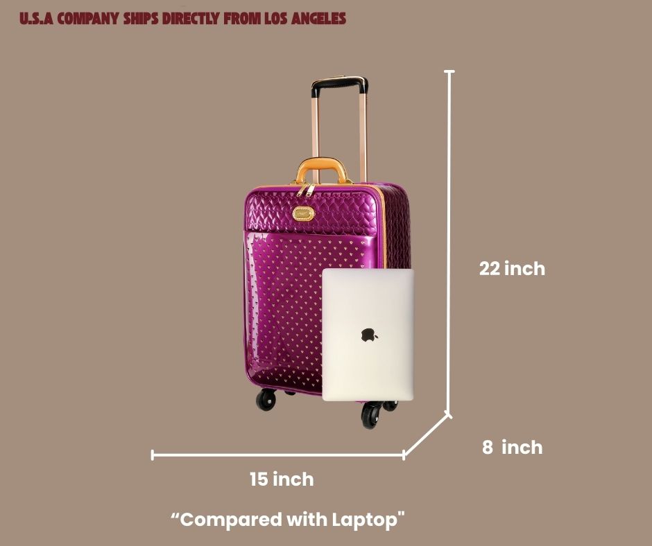 Brangio Italy Luxury Glamour Luxe Spinner Wheeled Carry-On Luggage