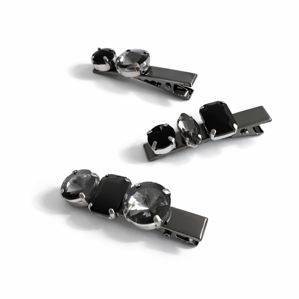 Radiant Gem Hair Clip Set – Luxe Sparkle Edition