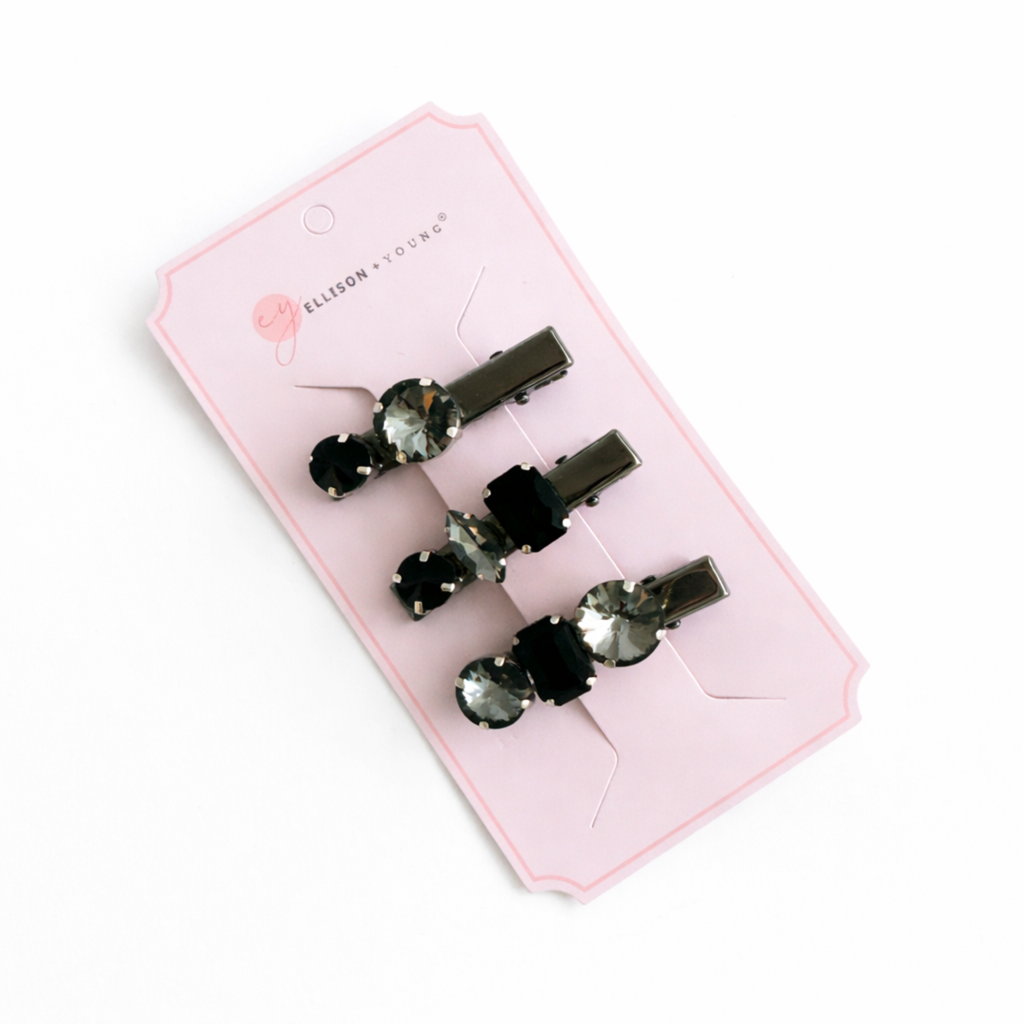 Radiant Gem Hair Clip Set – Luxe Sparkle Edition