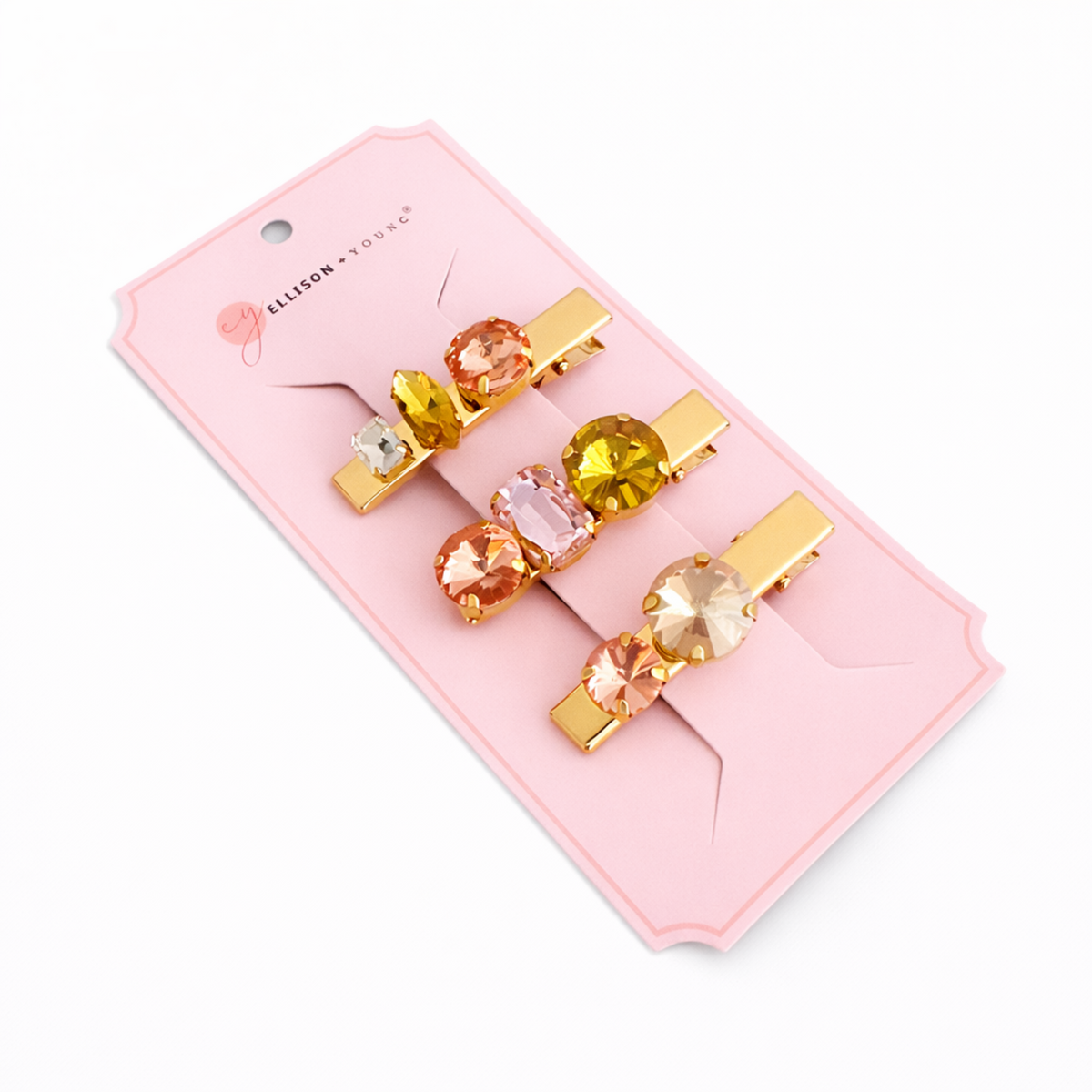 Radiant Gem Hair Clip Set – Luxe Sparkle Edition