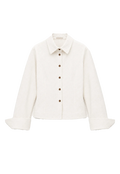 Refreshing Breathable Twill Linen Deconstructed Silhouette Old Money Style Waist Shirt Top"Berlin Afternoon Tea"