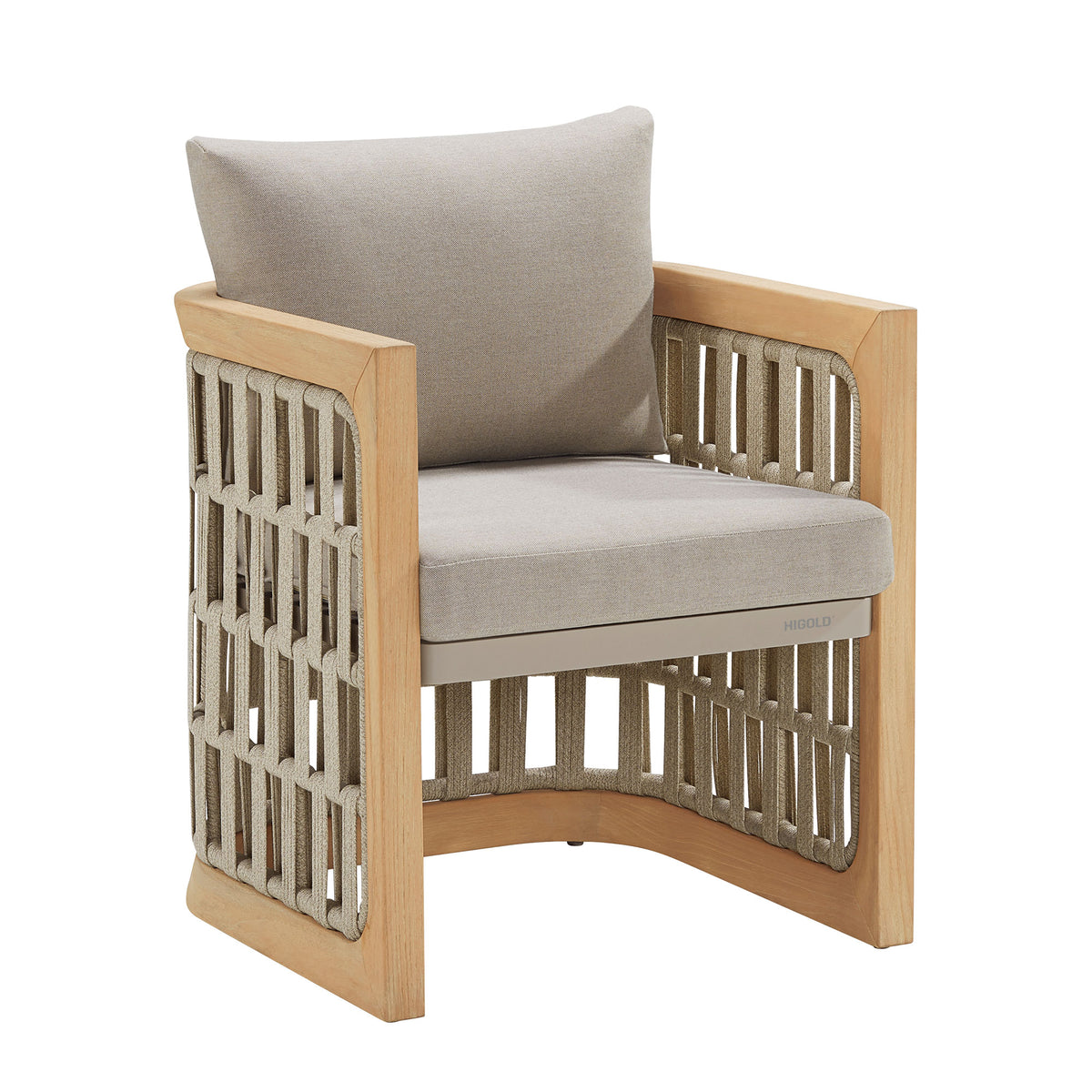 RIVA 6 Person Teak Outdoor Patio Dining Set With Cushion