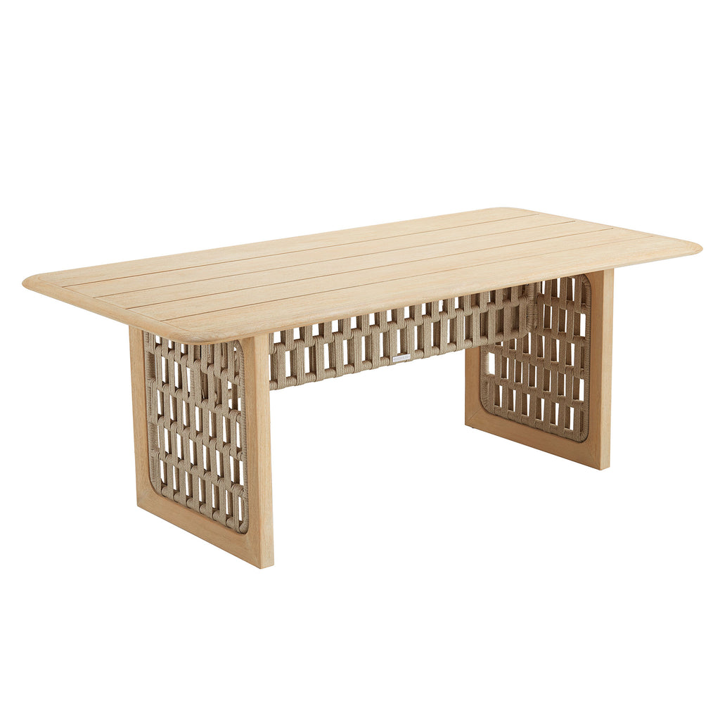 RIVA 6 Person Teak Outdoor Patio Dining Set With Cushion