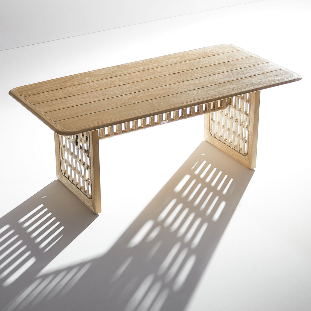 RIVA 6 Person Teak Outdoor Patio Dining Set With Cushion